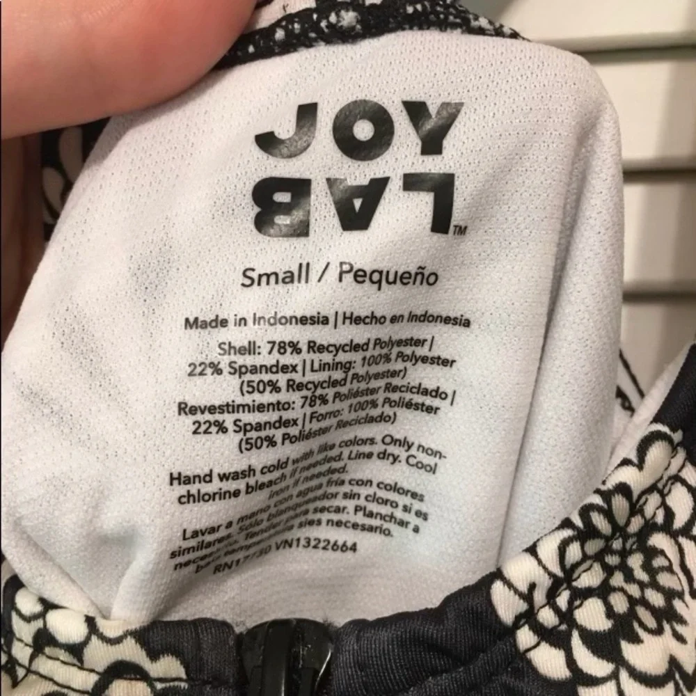 NWT JOY LAB One piece Black & White Swim Suit